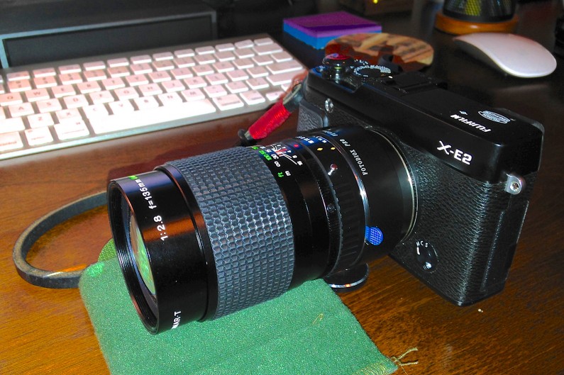 Fuji-X-E2-Fujinon-135mm-f2-SLR-Lens-Fotodiox-Adapter-2