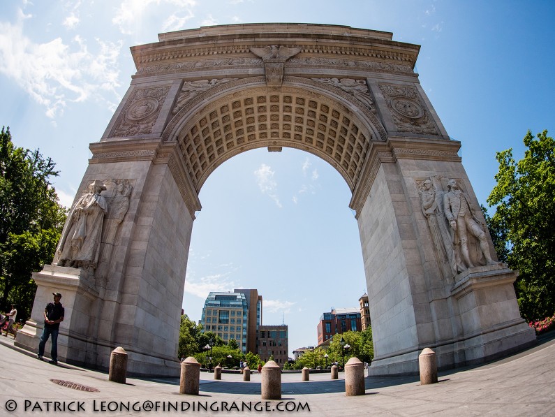 Panasonic-Lumix-GX85-Olympus-9mm-f8.0-fisheye-body-cap-lens-Washington-Square-Arch